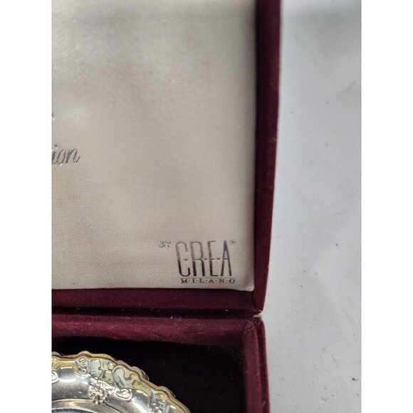 VINTAGE Crea Milano Classic Silver Collection Silver Plated Coaster Set Of 6 - Picture 5 of 9